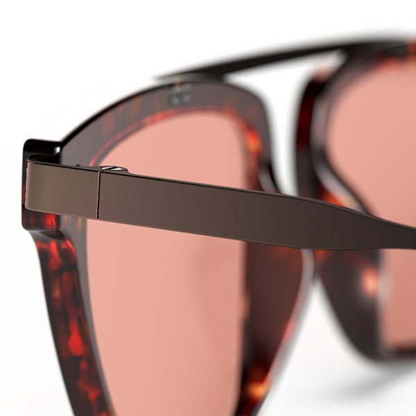 Spindle Tortoise Frames with Evening Lenses